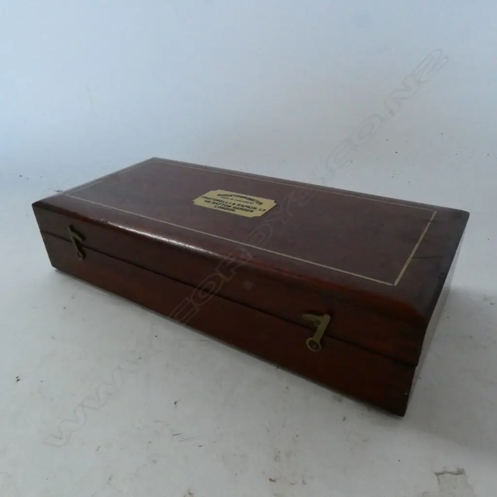 SIKES' HYGOMETER by PASTORELLI & RAPKIN, IN MAHOG CASE, w SCALES & THERMOMETER Image 1++